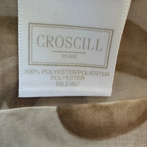 Vintage 2 pc CROSCILL Chambord Cassis Floral 60 x 216 Semi Sheer Drapery Scarf - Picture 4 of 6